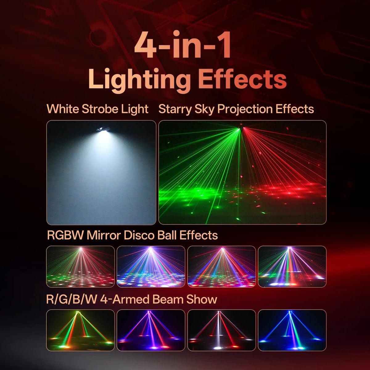 4-in-1 lighting effects